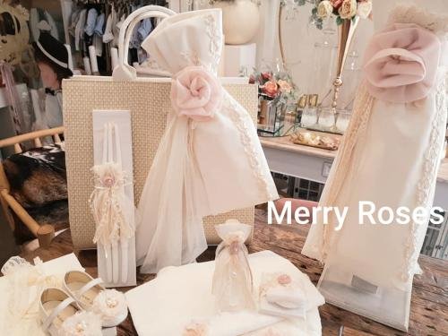 Ρομαντικό σετ βάπτισης για κορίτσια