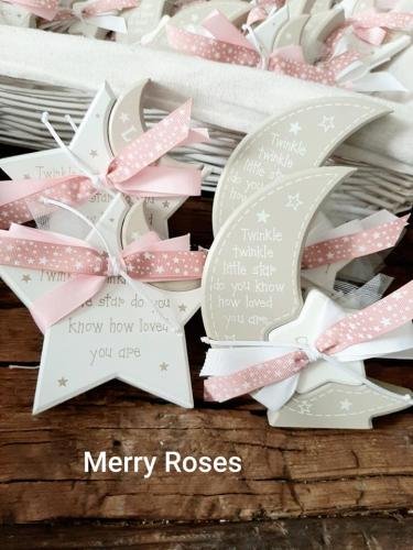 Μπομπονιέρα βάπτισης Αστέρι & Φεγγάρι