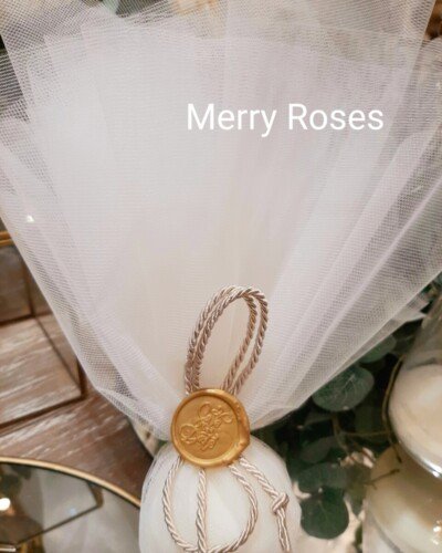 Μπομπονιέρα Γάμου με Βουλοκέρι Save The Date